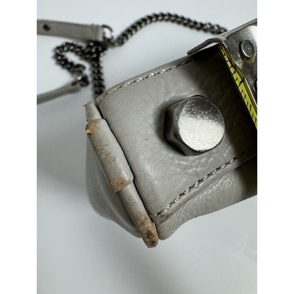 Rebecca Minkoff Crossbody Bag Purse Light Gray Stone Silver Hardware - Picture 5 of 13